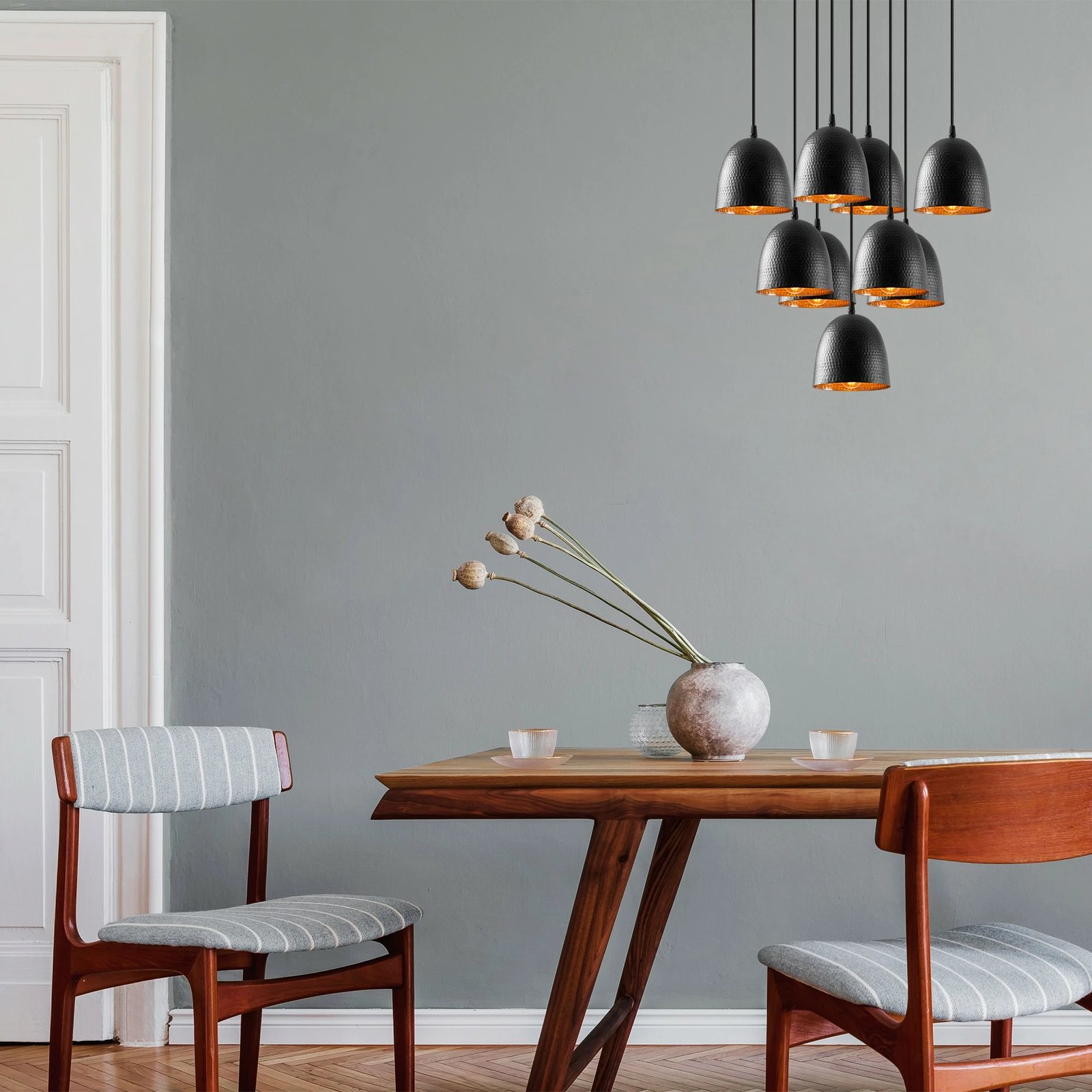 Llambë tavani Opviq Tattoo - 6191, ngjyrë e zezë, moderne