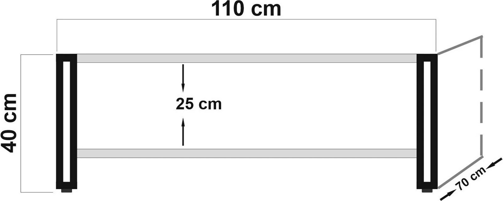 Set mobiljesh për dhomë dite, Skye Decor, Cosmo Takım 25, ngjyrë pishë Atlantike dhe e zezë