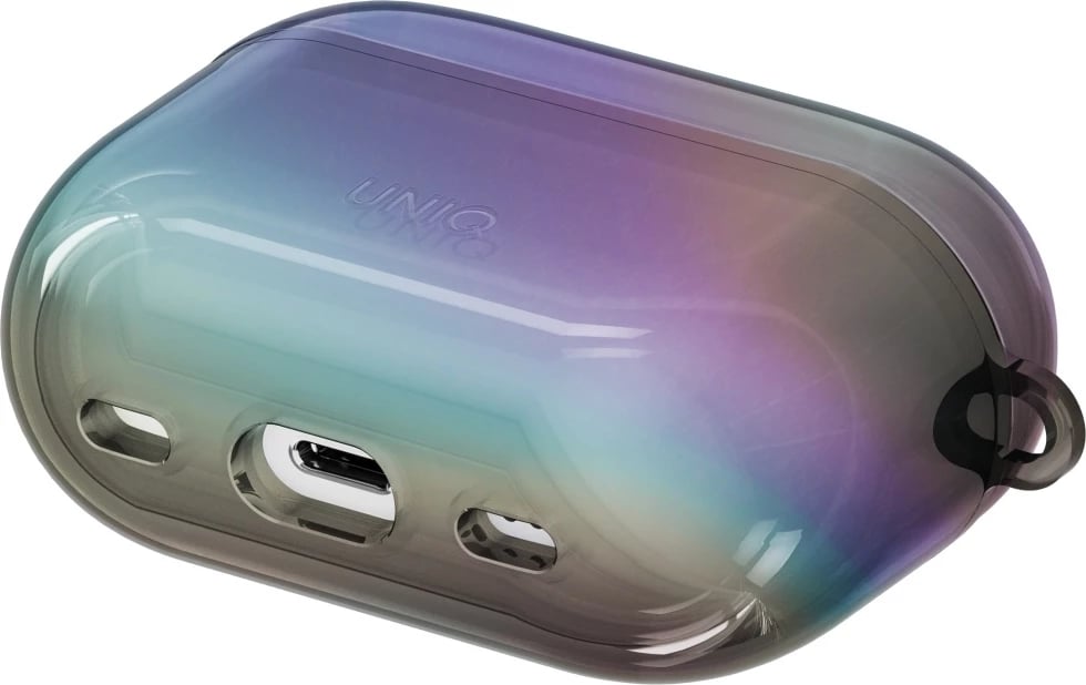 Mbështjellës UNIQ Iridescia për AirPods Pro 2, me karabiner, shumëngjyrësh