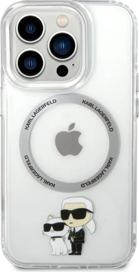 Mbështjellës Karl Lagerfeld Karl&Choupette MagSafe për iPhone 14 Pro Max, Transparent