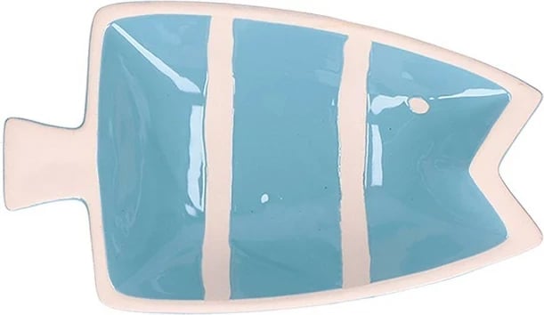 Pjatë dekorative RITUALI DOMESTICI PELAGICOILLOGICO, 23 x 14 x 4.5 cm, Blu e çelët