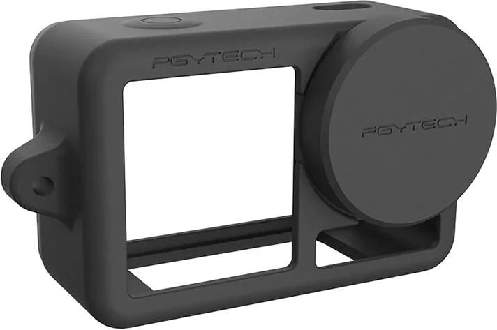 Mbështjellës silikoni PGYTECH për Osmo Action 3, i zi, me litar