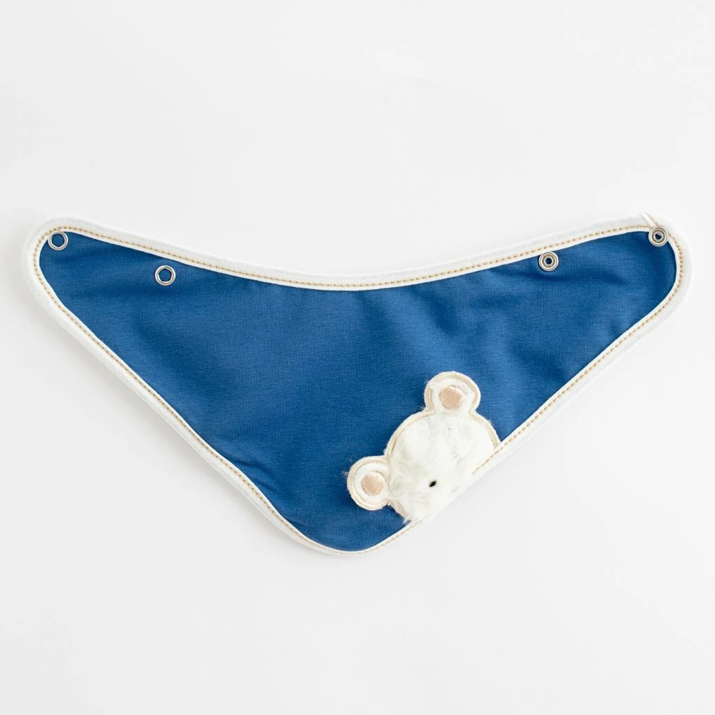 Set kapelë dhe shall qafe, New Baby, Sebastian, madhësi 56 (0-3m), blu, 2-copësh