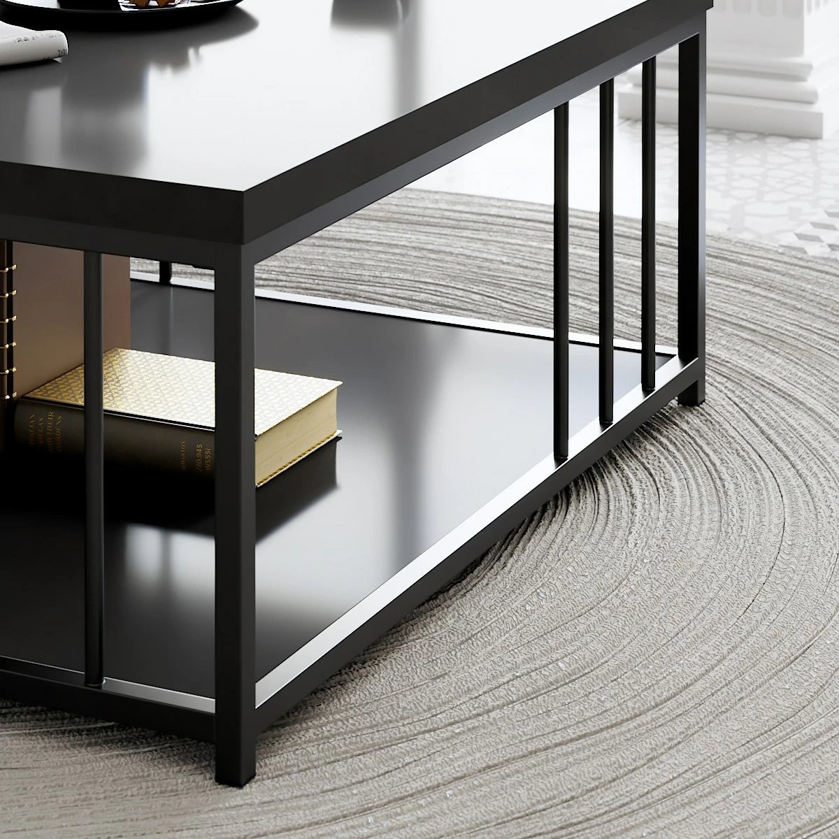 Tavolinë kafeje Skye Decor, anthracite, e zezë