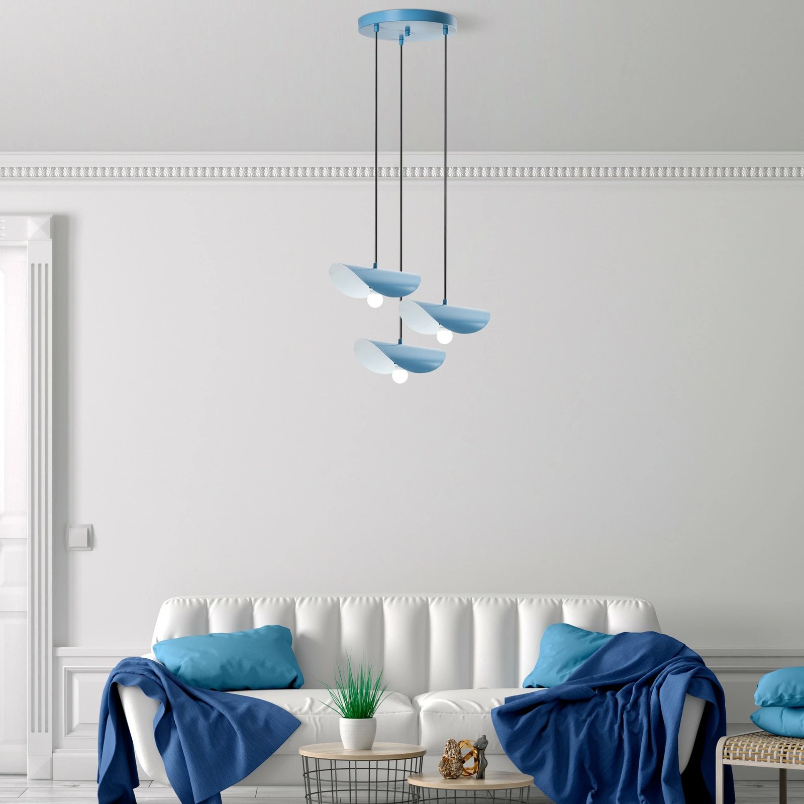 Llambë tavani Opviq, Eger - Mr - 964, ngjyrë kaltër e çelët