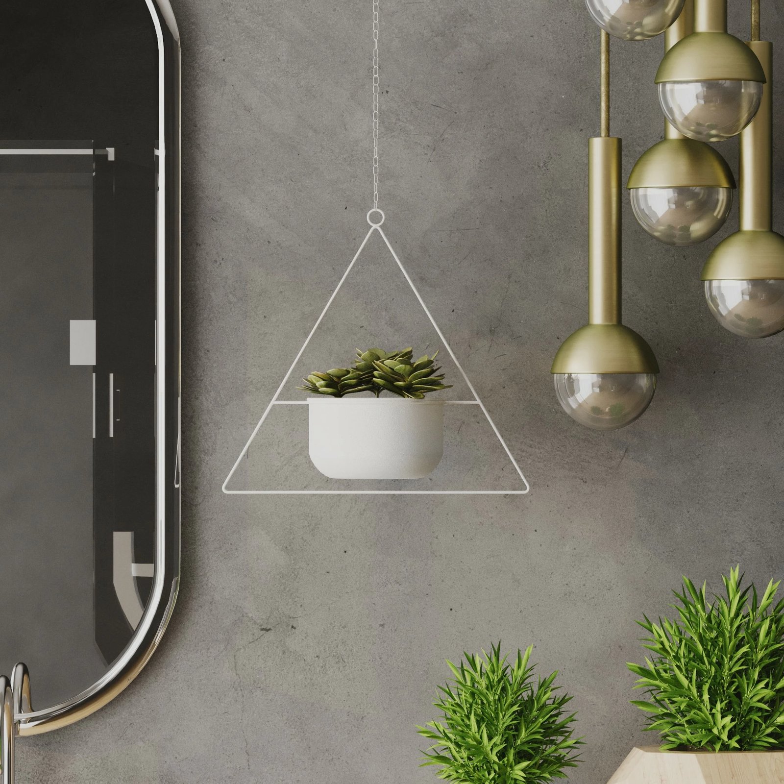 Saksia dekorative Aberto Design, Harpusta, e bardhë