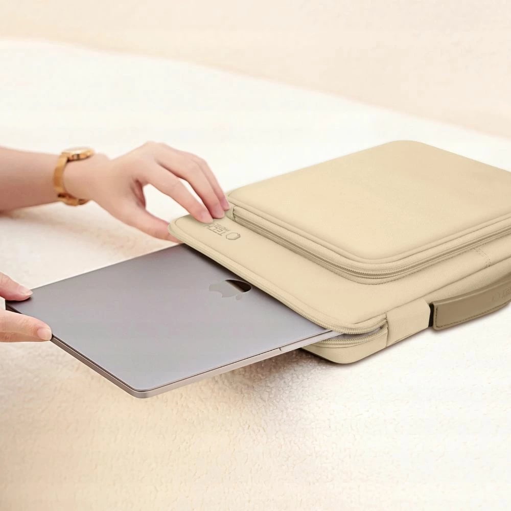 Mbështjellës laptopi Tech-Protect Basic Bag, 15-16 inç, Bezhë