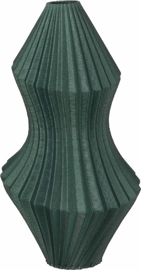 Vazo TESSELA, qeramike, ngjyrë e gjelbër e errët, 19x19x36cm