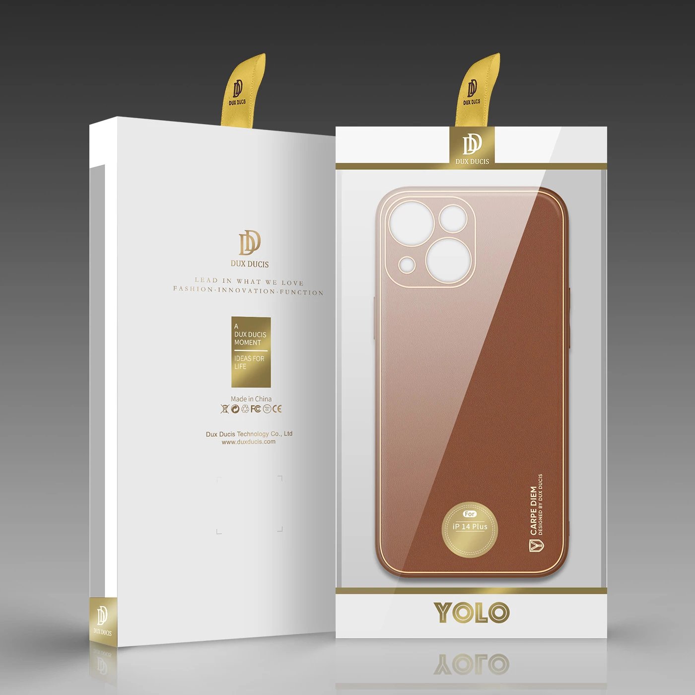 Mbështjellës Dux Ducis Yolo për iPhone 14 Plus, Kafe