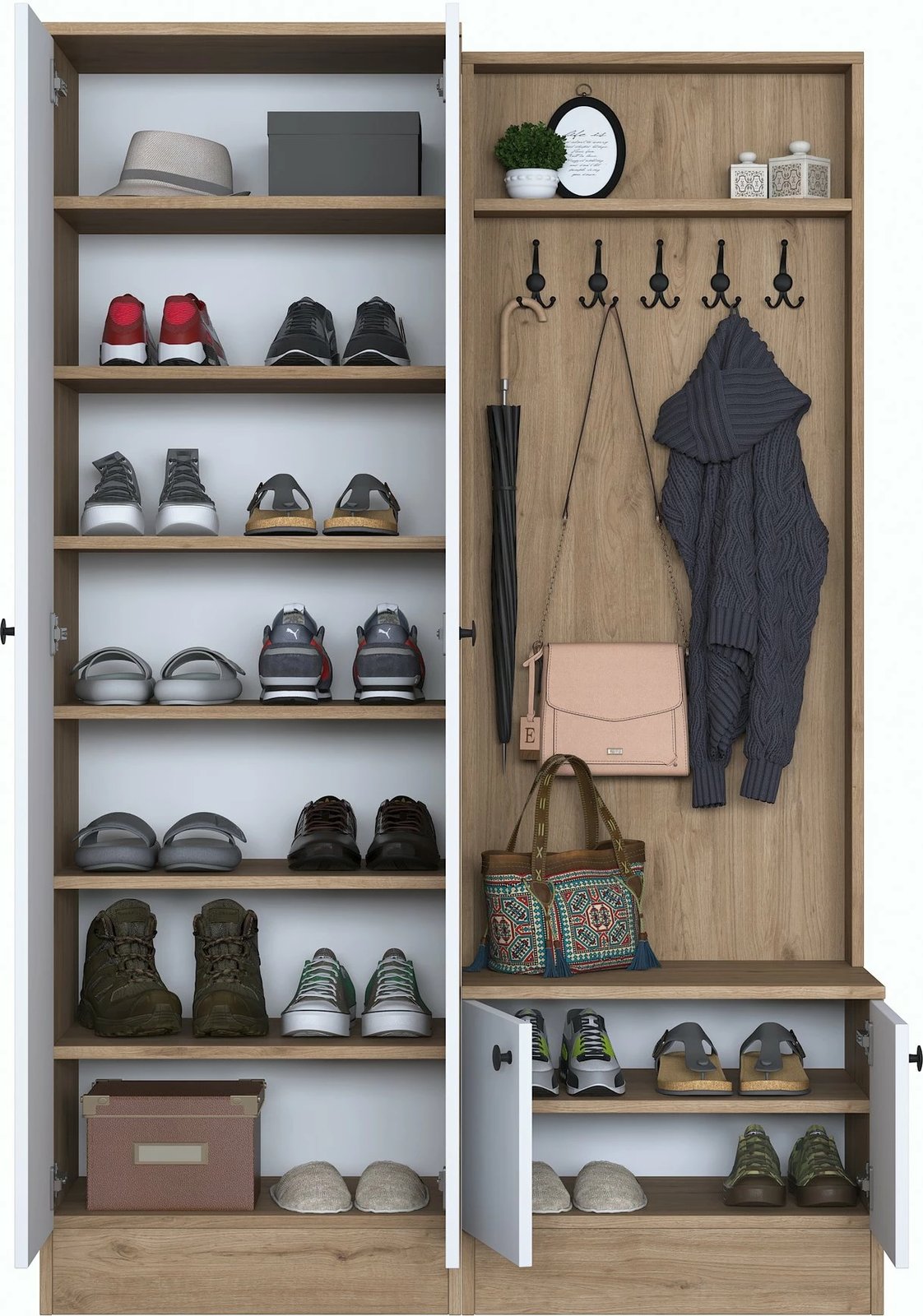 Stendë korridori Skye Decor, ngjyrë arrë dhe e bardhë, P6 - M11 - 2389