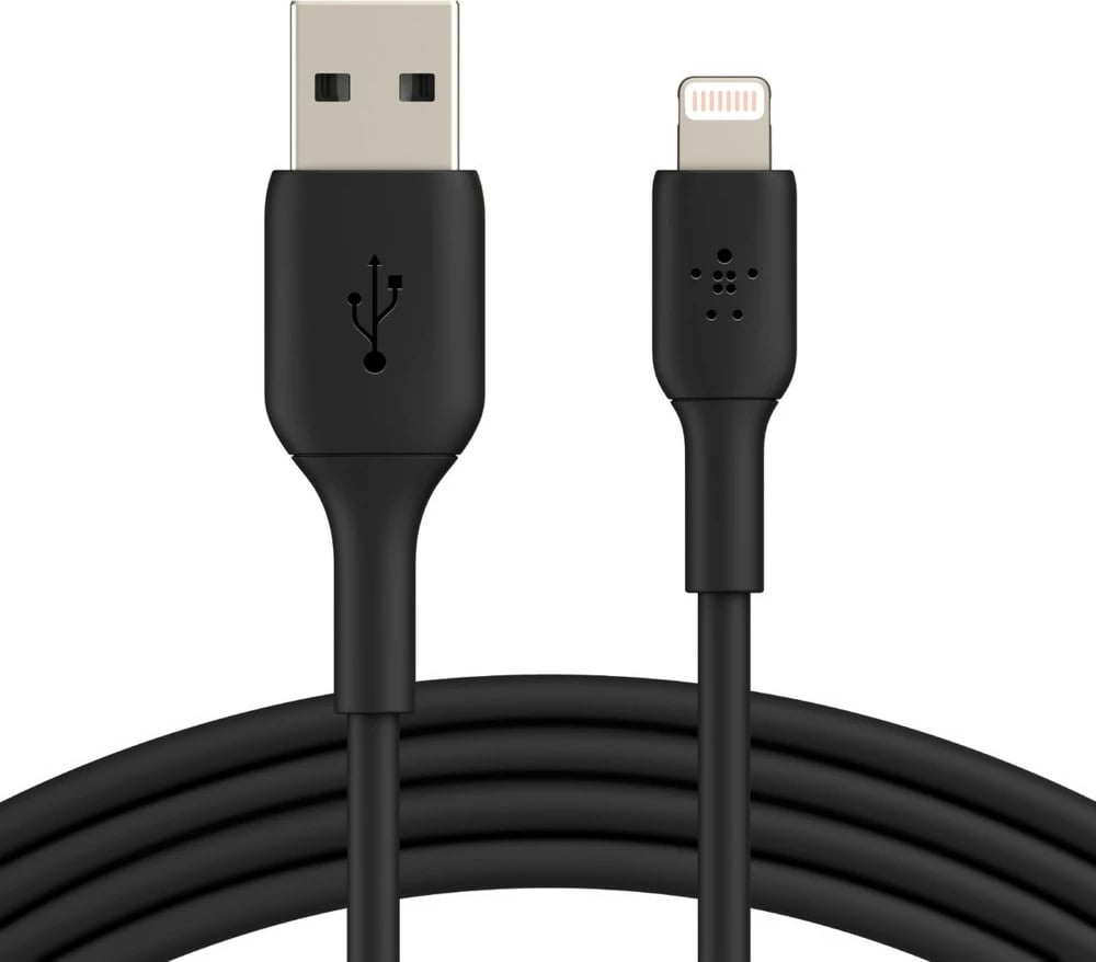Kabllo Belkin CAA001BT0MBK, 0.15m, Lightning në USB A, e zezë