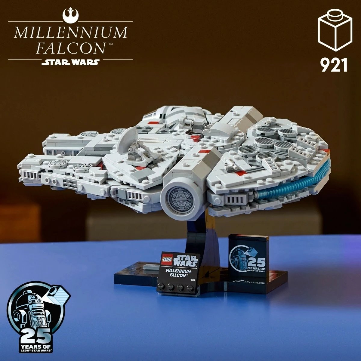 Set LEGO Star Wars Millennium Falcon 75375, 921 pjesë, për të rritur, Gri