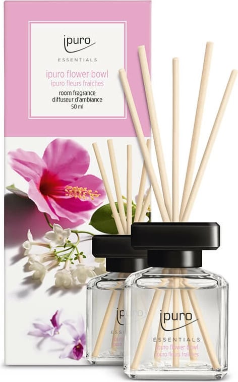 Aromë ambienti ipuro essentials flower bowl, shishe qelqi, 50ml, 5x6x15cm