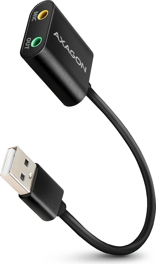 Kartë zanore e jashtme AXAGON ADA-12, USB 2.0, 48kHz/16-bit, metal, kabllo 15 cm, e zezë