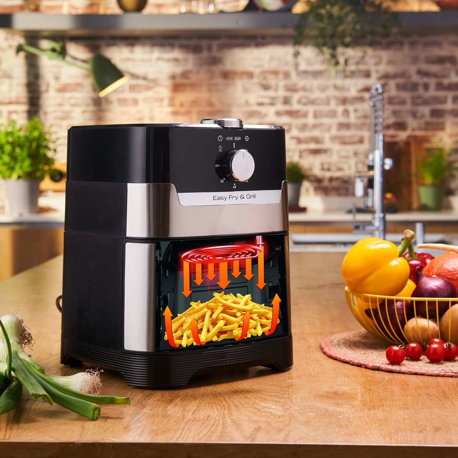 Fritezë ajri Tefal Easy Fry Grill & Steam FW2018, 1.6 kg, e zezë