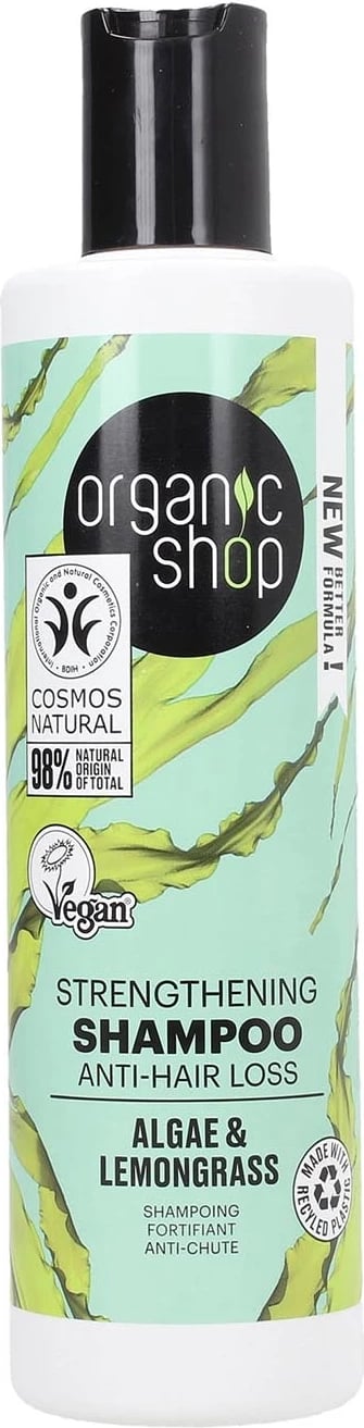 Shampon për flokë uniseks Organic Shop Algae Strengthening Anti-Caida, 200ml