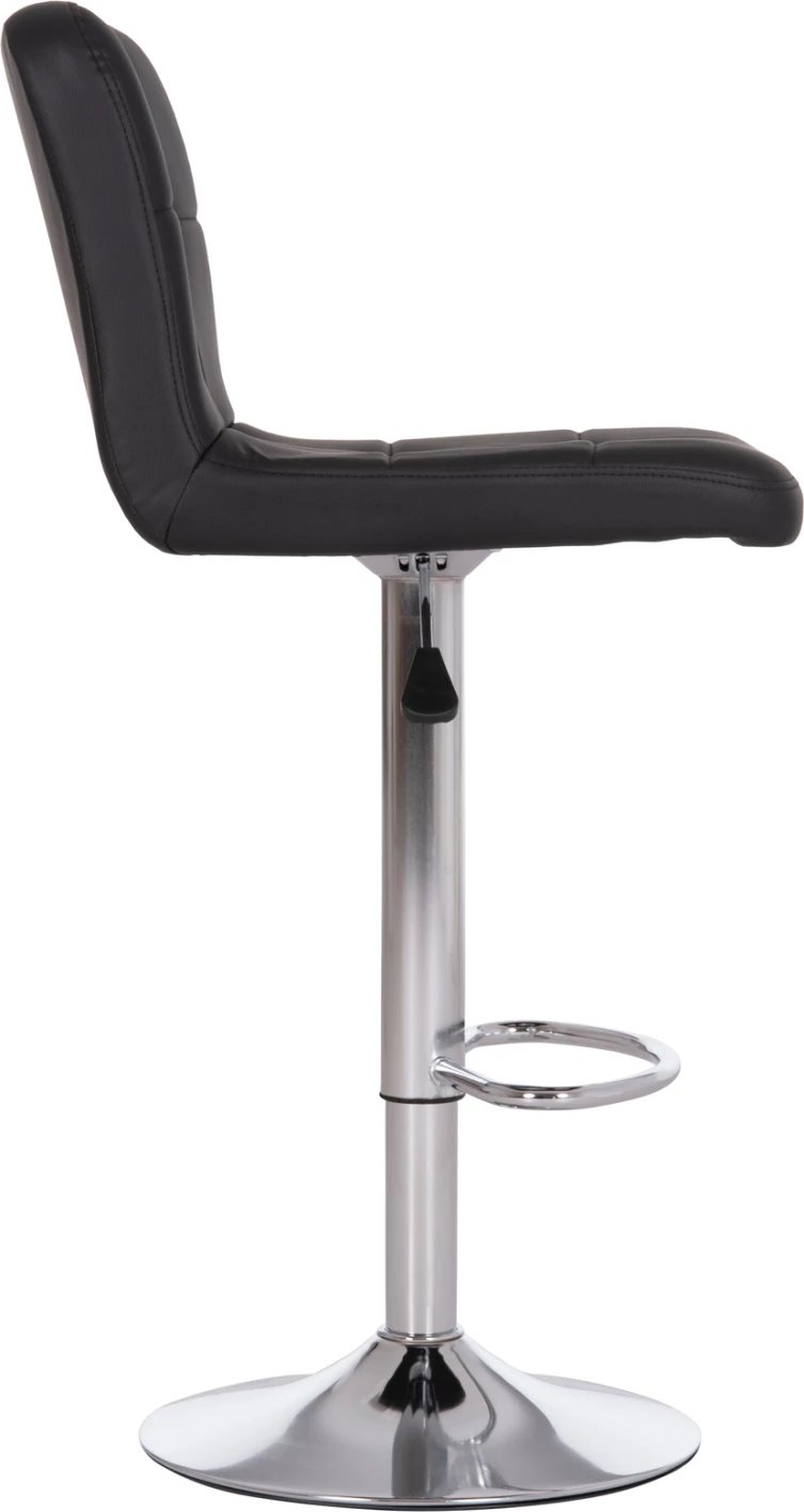Karrige për bar rrotulluese DIANA, lëkurë PU e zezë, metal krom, FH202.21, 44x52x109cm, set prej 2 copë