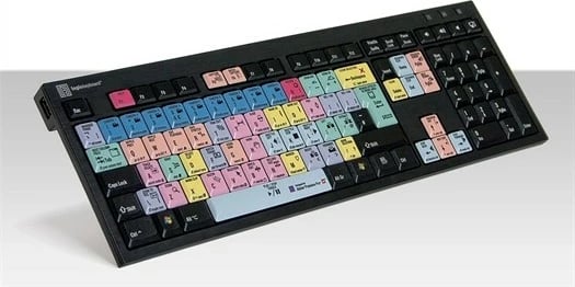 Tastierë LogicKeyboard Adobe Premiere Pro CC UK PC, e zezë, taste të ngjyrosura
