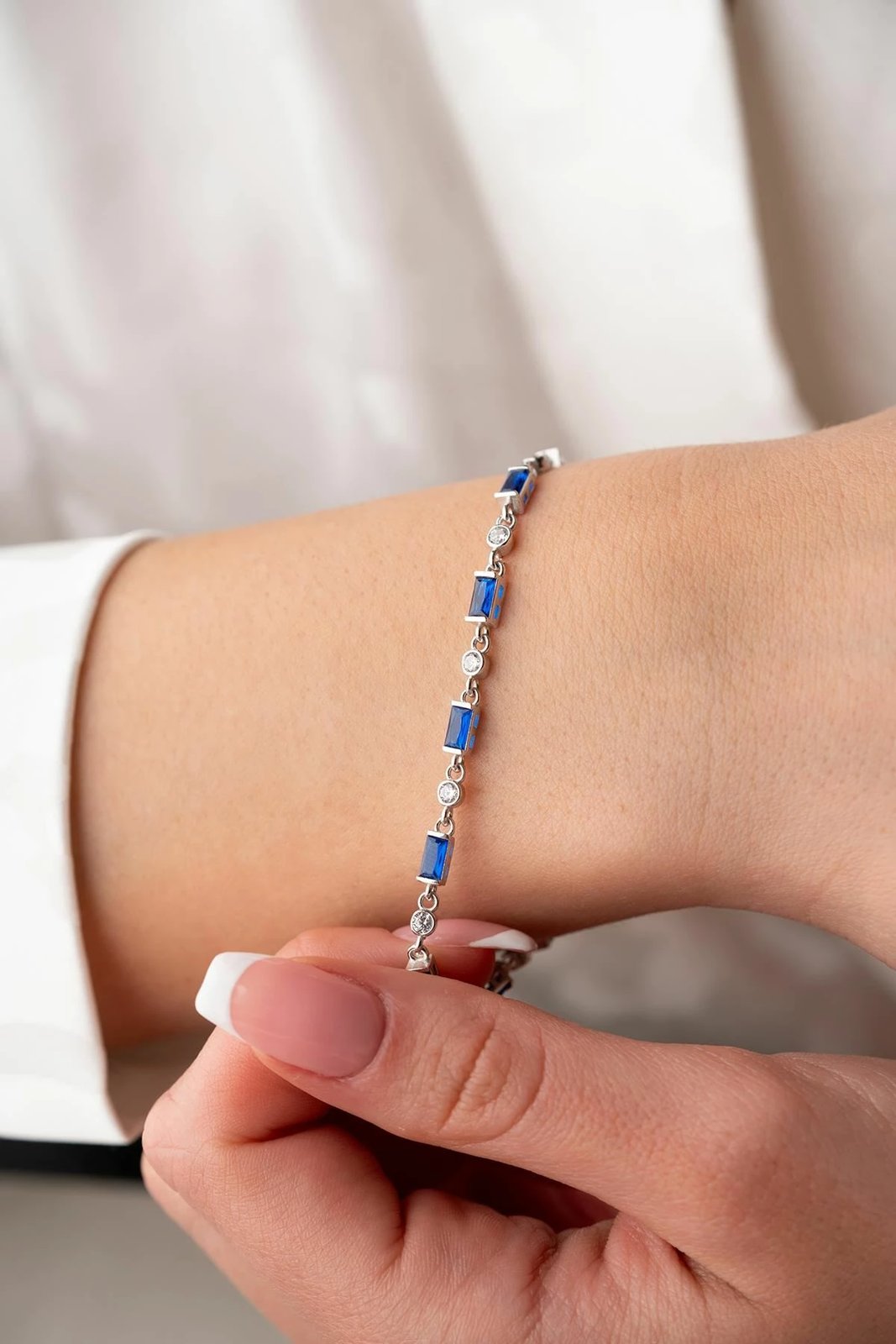 Byzylyk argjendi Jumeon, ngjyrë argjendi dhe kaltër, NRZ1000341