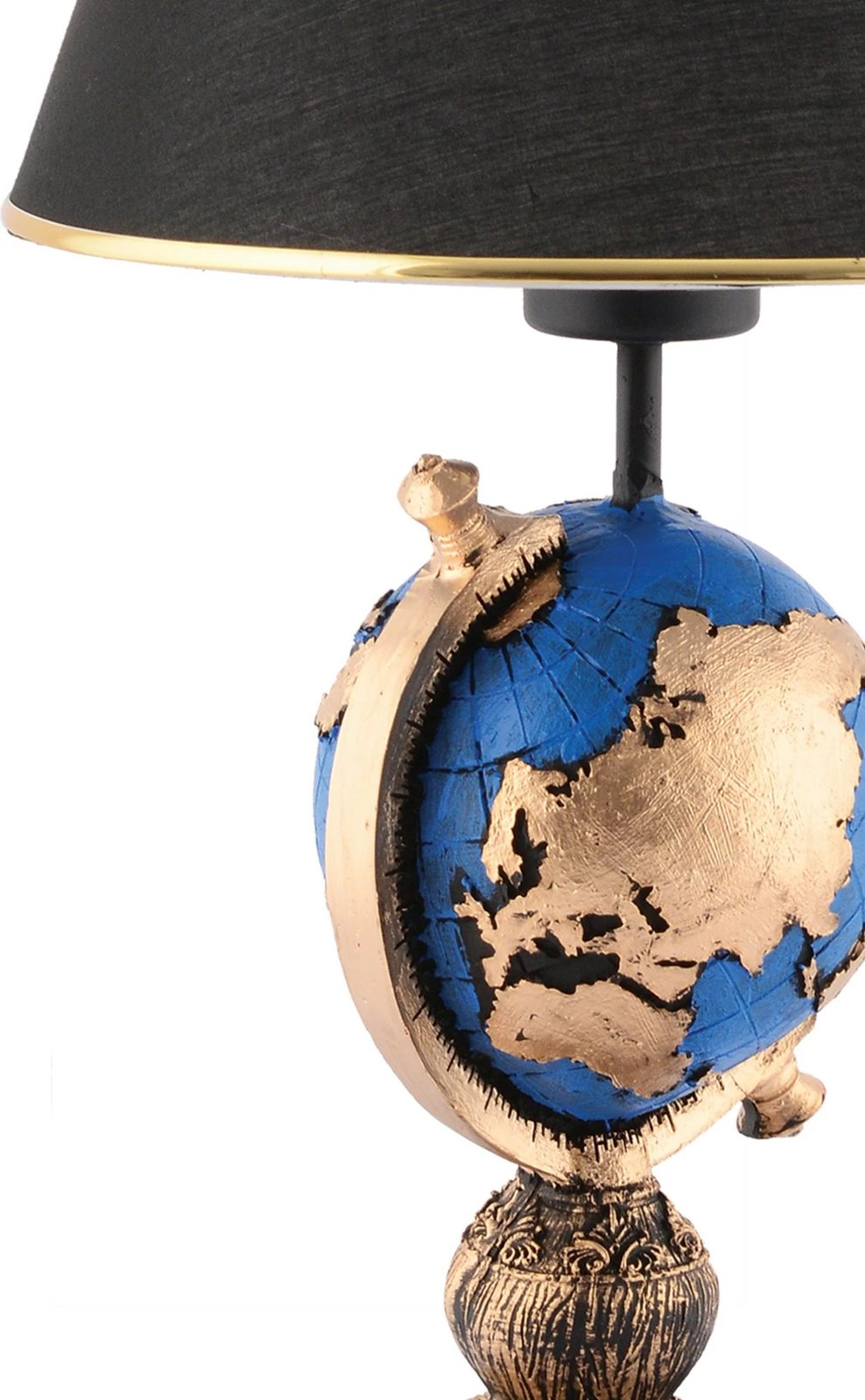 Llambë tavoline Opviq, World, e zezë, blu, ari