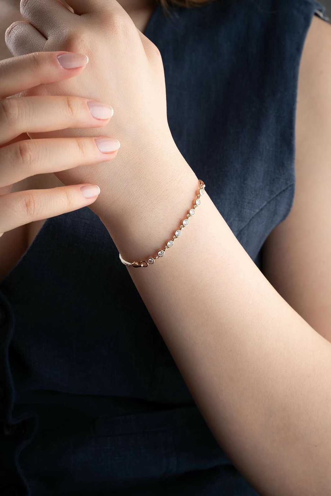 Byzylyk argjendi, ngjyrë rozë ari, Jumeon, NRZ999450 Byzylyk argjendi, ngjyrë rozë ari, Jumeon, NRZ999450