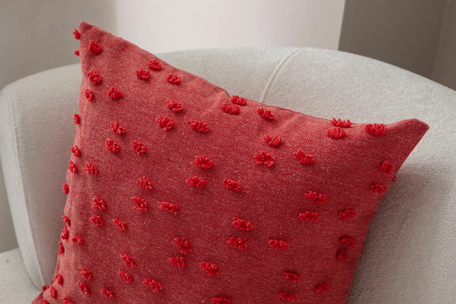 Jastëk dekorativ, ngjyrë e kuqe, Evila Originals, Tuffet v8, 43x43cm