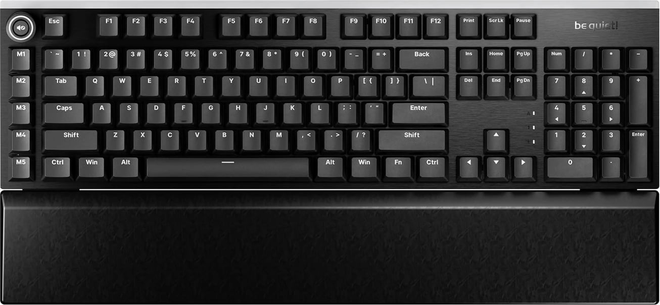 Tastierë mekanike BE QUIET! Light Mount Silent Tactile, QWERTY US, RGB, e zezë