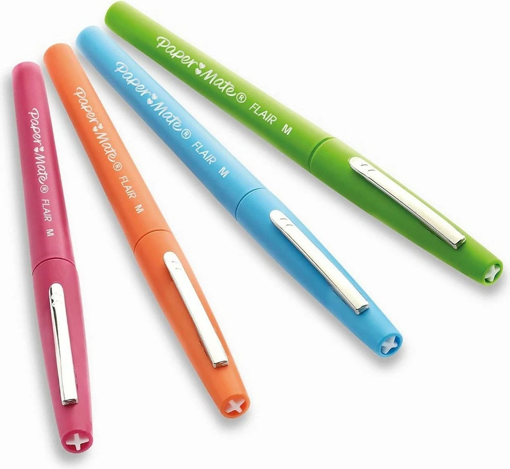 Set stilolapsa PaperMate Flair, 8 ngjyra, majë brushë 0.7mm, multikolor
