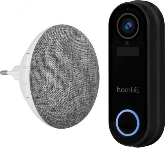 Zile e mençur Hombli Smart Doorbell Pack, e zezë, e bardhë, IP65, 2-way