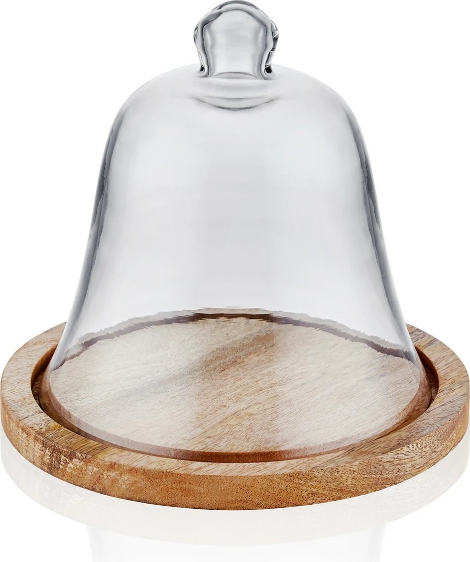 Pjatë për servirje tortash Hermia, CAM0390, transparente, 20x21x21cm