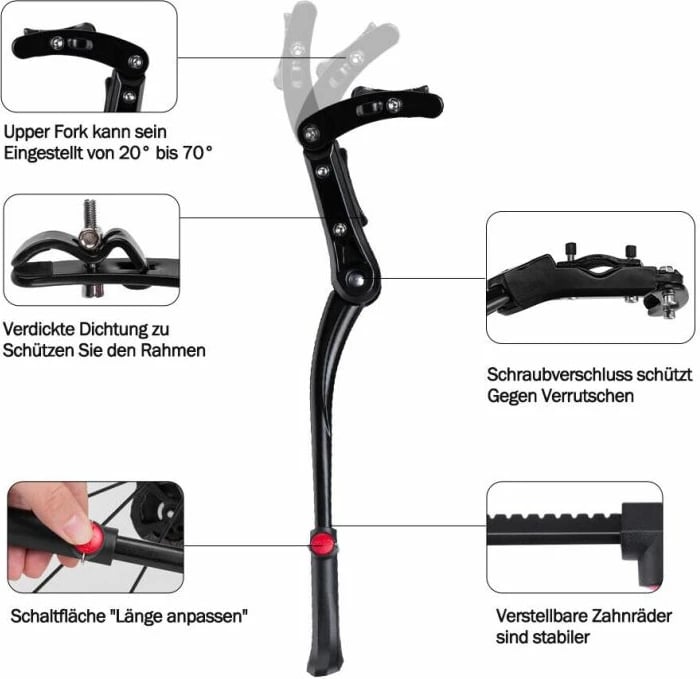 Kickstand biçiklete Rockbros, unisex, e zezë