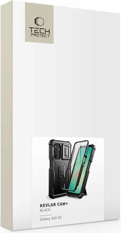 Mbështjellës Tech-Protect Kevlar Cam+ për Samsung Galaxy A26 5G, i zi