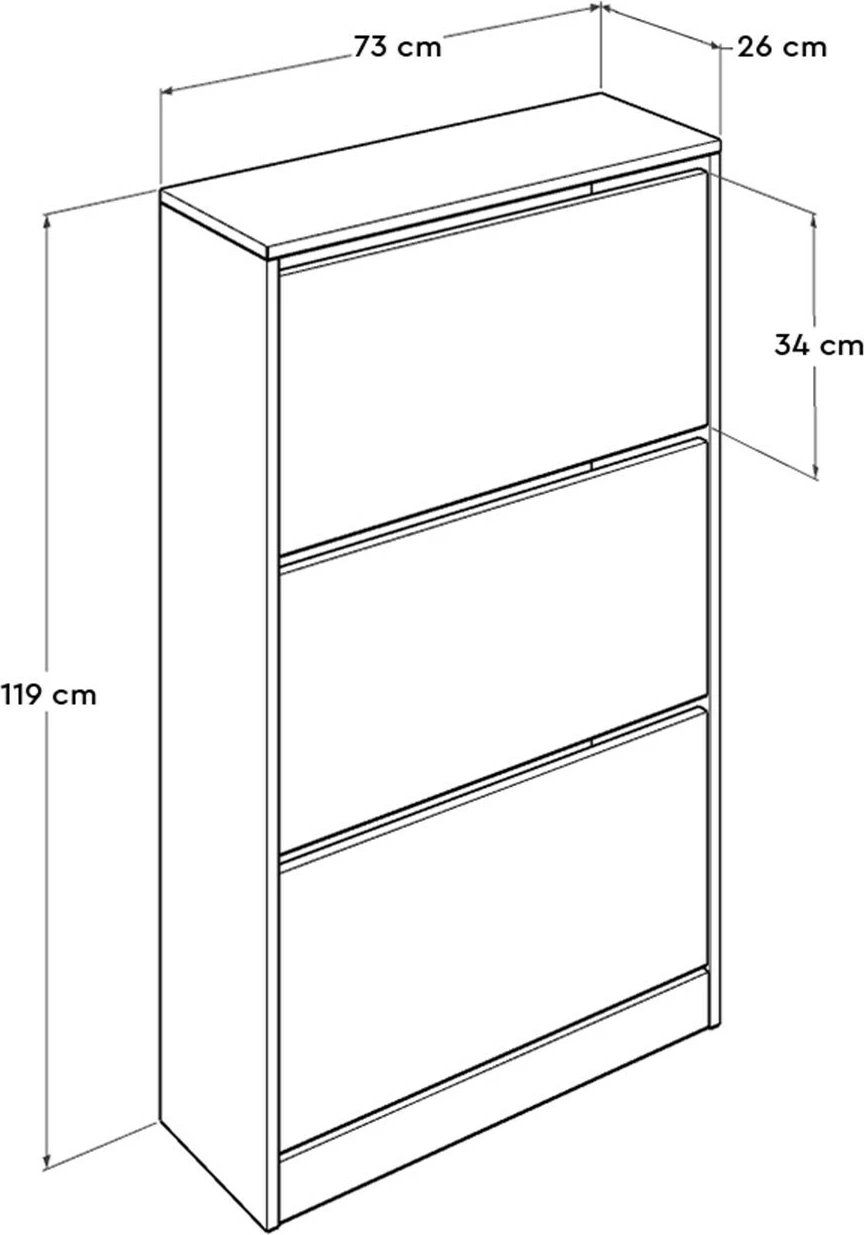 Dollap për këpucë Hanah Home, SHC-530-BB-1, ngjyrë e bardhë