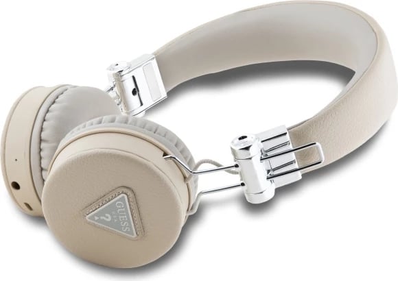 Kufje Bluetooth Guess Grained Classic Round Shape GUBH70PGTSPSE, Bezhe Kufje Bluetooth Guess Grained Classic Round Shape GUBH70PGTSPSE, Bezhe