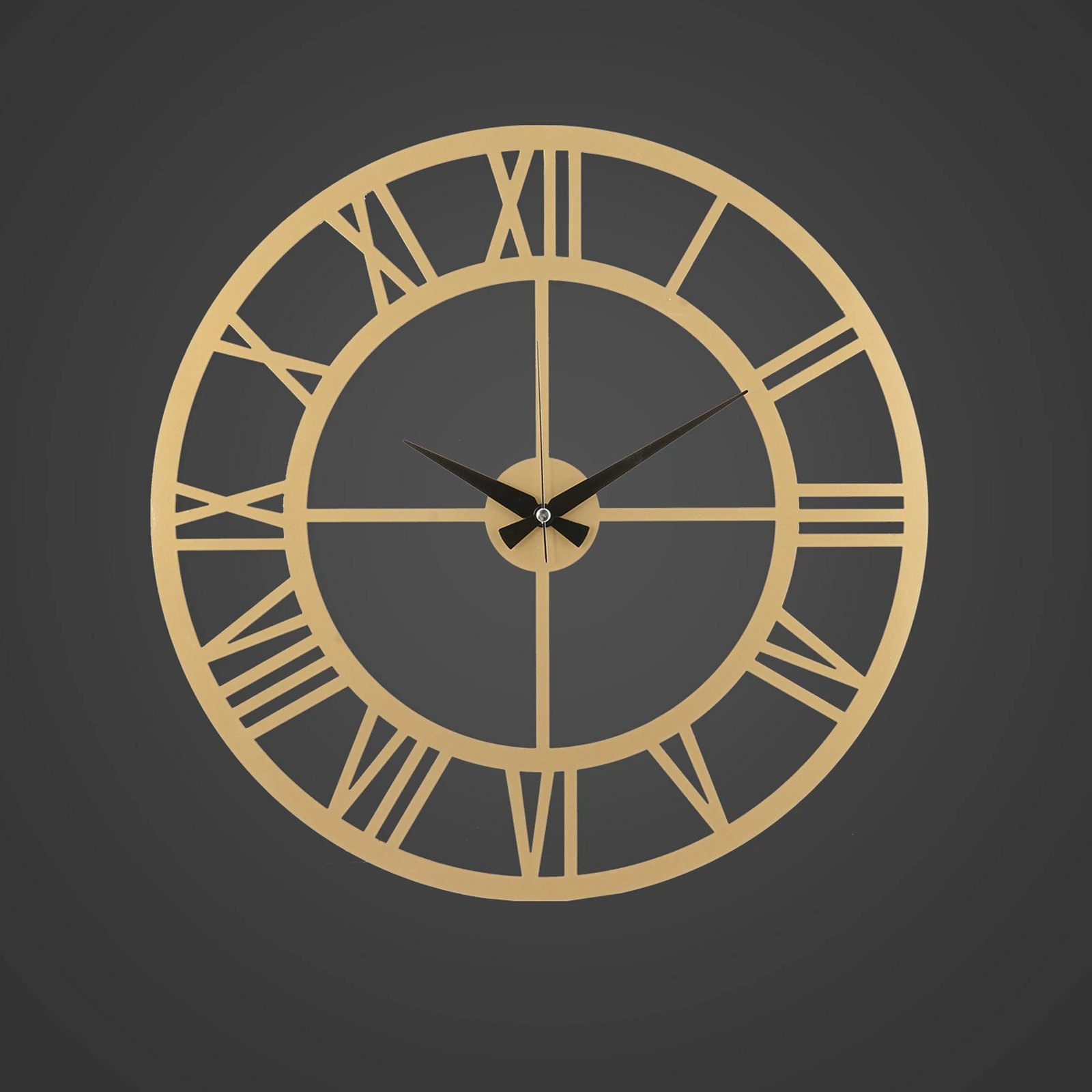 Orë muri dekorative metalike Wallity, Romantal, ngjyrë ari, 50cm