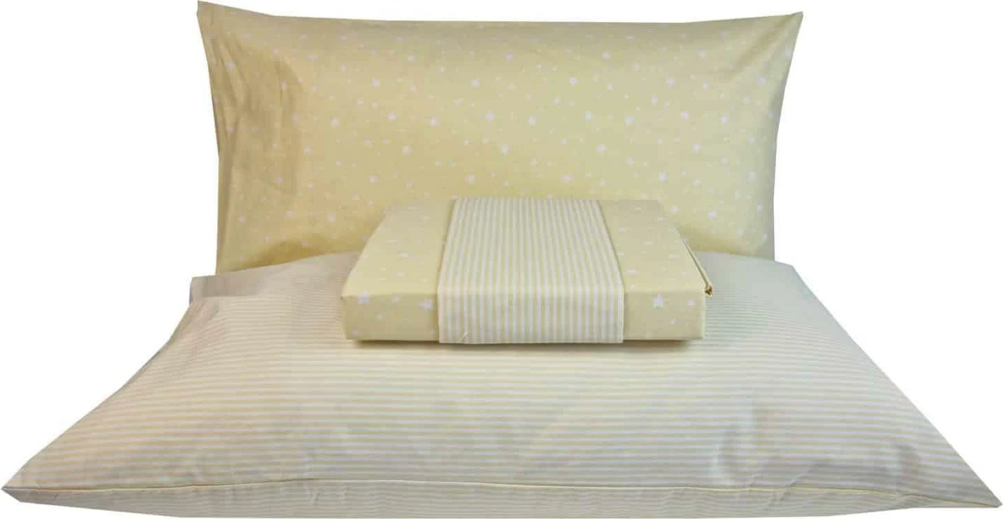 Set çarçafësh PARADISO ASTRON-HOME ITALY, 100% pambuk, 170x260cm, Verdhë