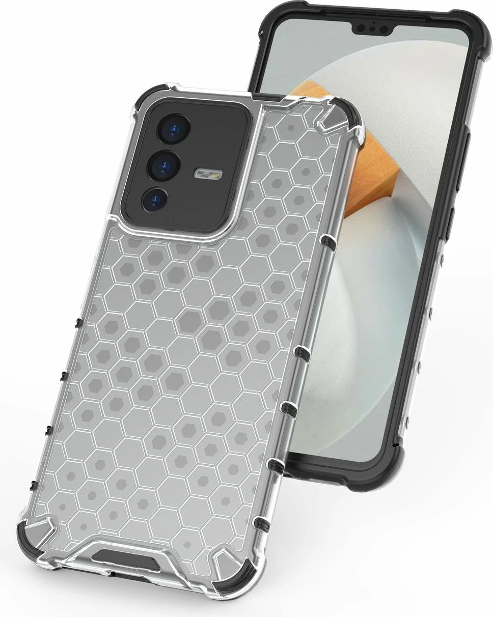 Mbështjellës Hurtel honeycomb për Vivo V23 5G, i zi Mbështjellës Hurtel honeycomb për Vivo V23 5G, i zi