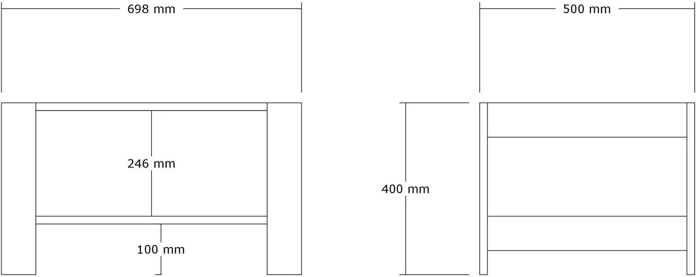 Tavolinë kafeje Hanah Home, ngjyrë arre, Herb