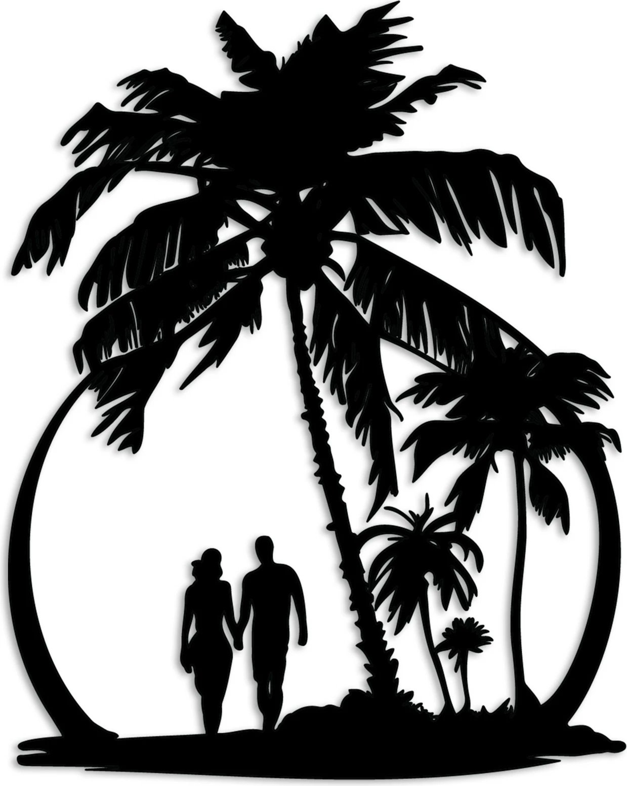 Aksesor dekorativ metalik për mur, Wallity, plazh