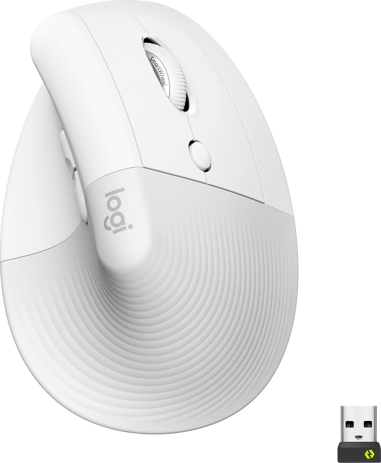 Maus Logitech Lift Vertikal Ergonomik wireless, off-white