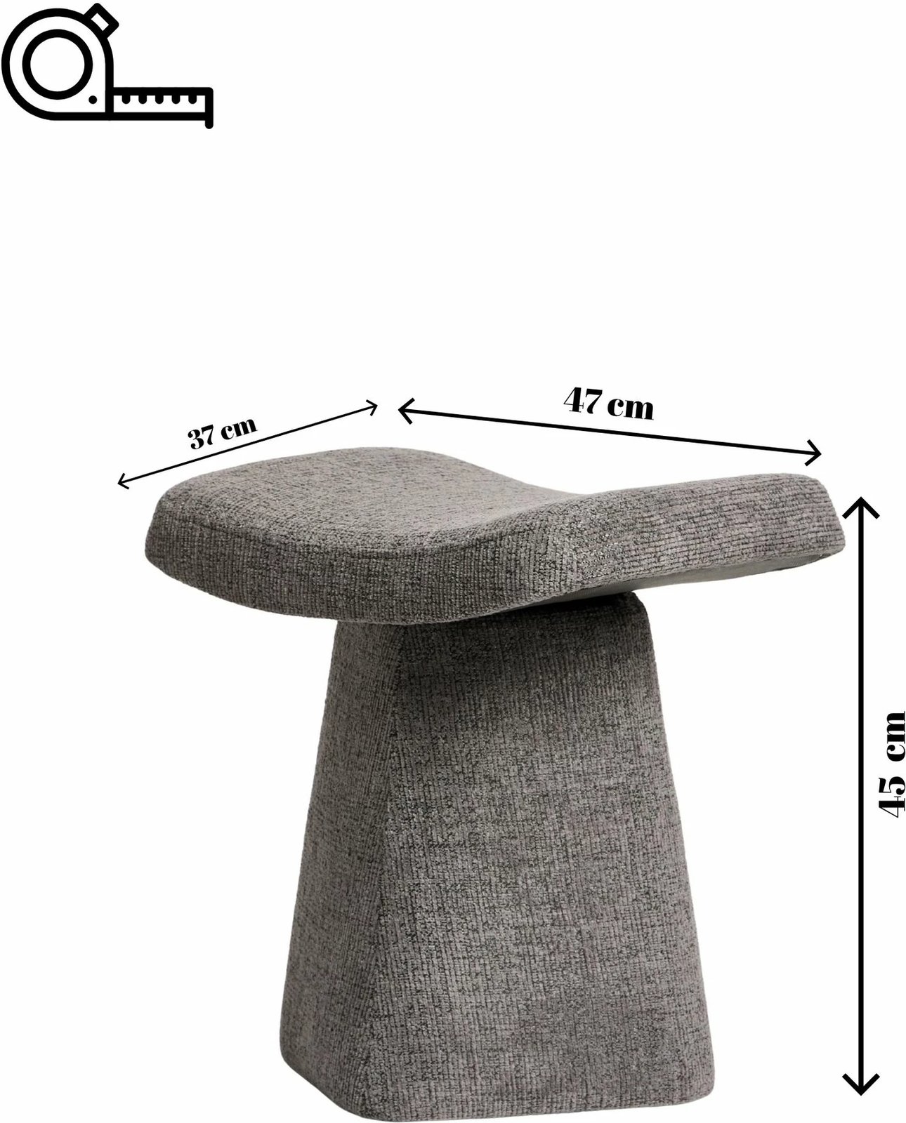 Tufet Asberg, ngjyrë antracit, Atelier del Sofa