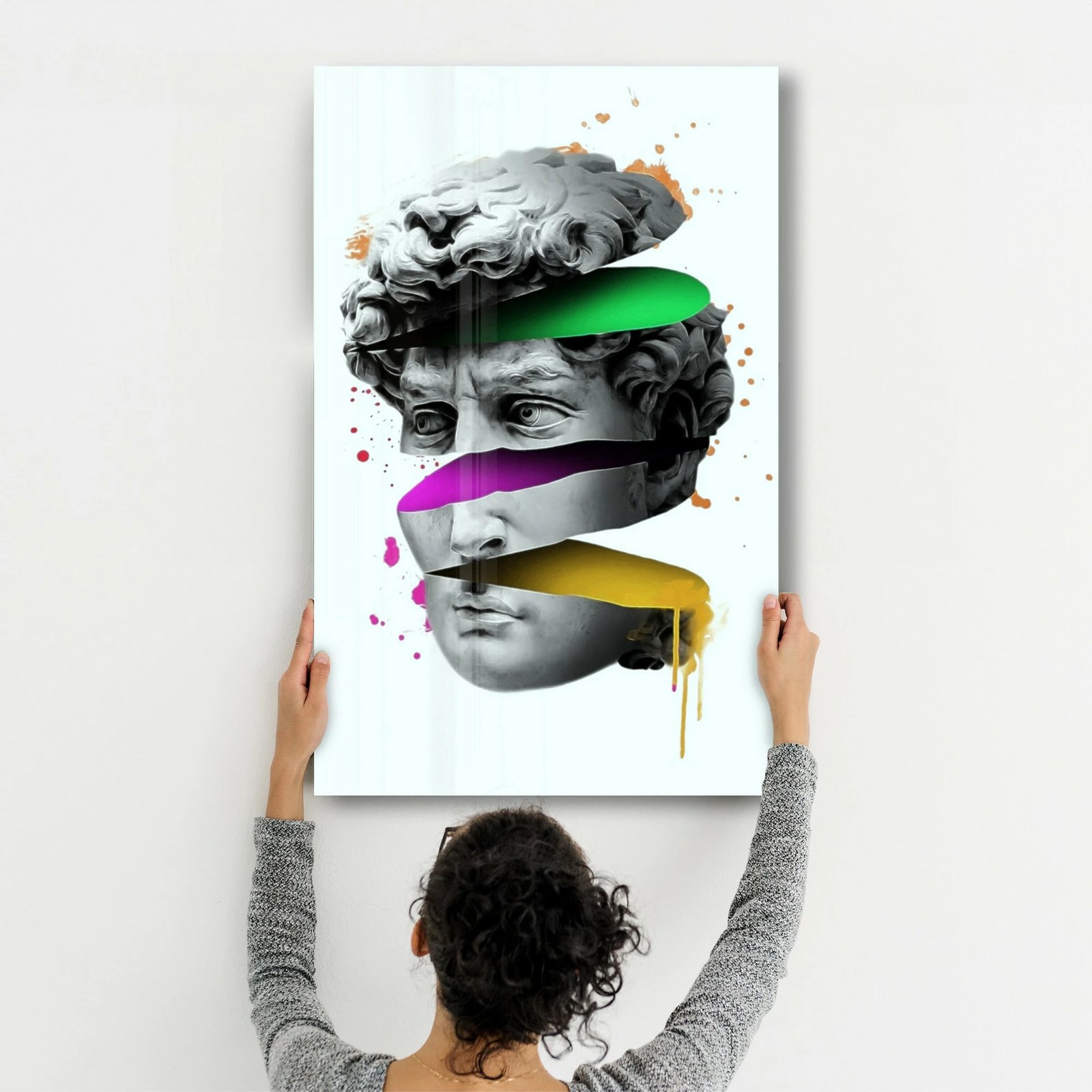 Pikturë dekorative prej xhami të temperuar, shumëngjyrëshe, CAM-1092, 46x72 cm