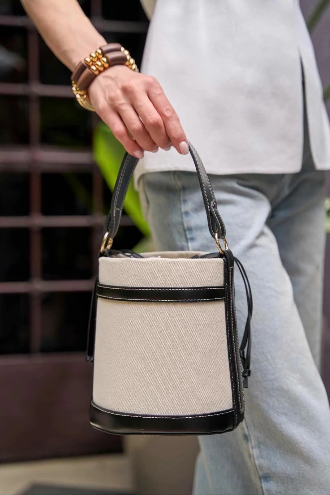 Çantë dore Zoozie Bags, MK1020225SAG10-01, bezhë e zezë