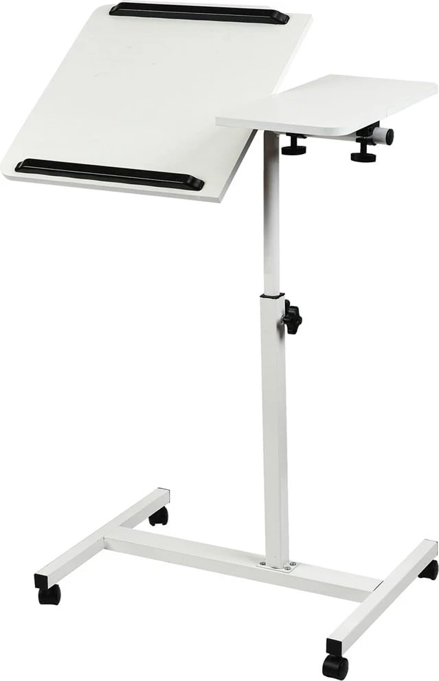 Tavolinë mobile Maclean MC-121 W, për laptop, rregullim lartësie 59-89cm, e bardhë