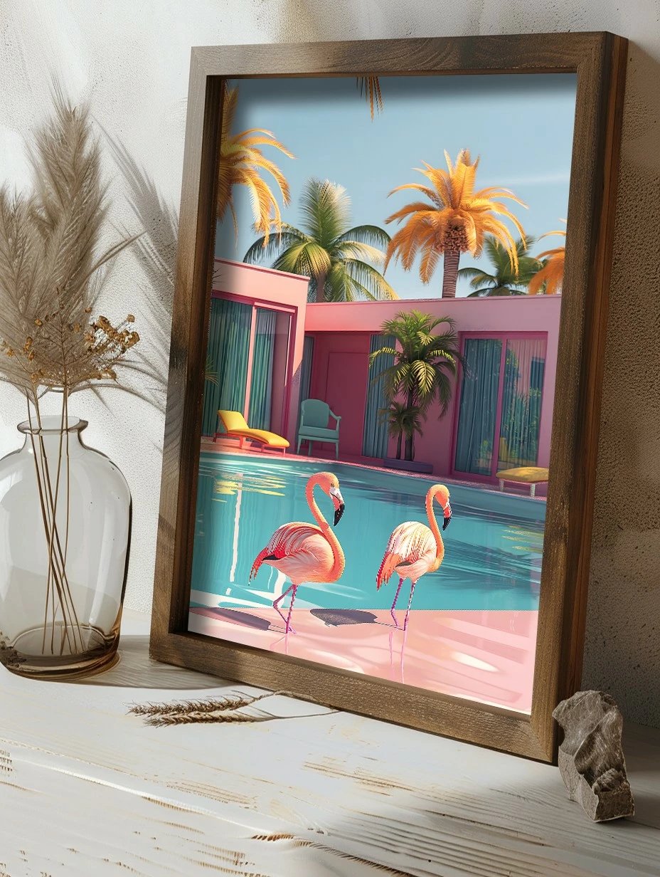 Pikturë dekorative me kornizë MDF, shumëngjyrëshe, Wallity GE093-L