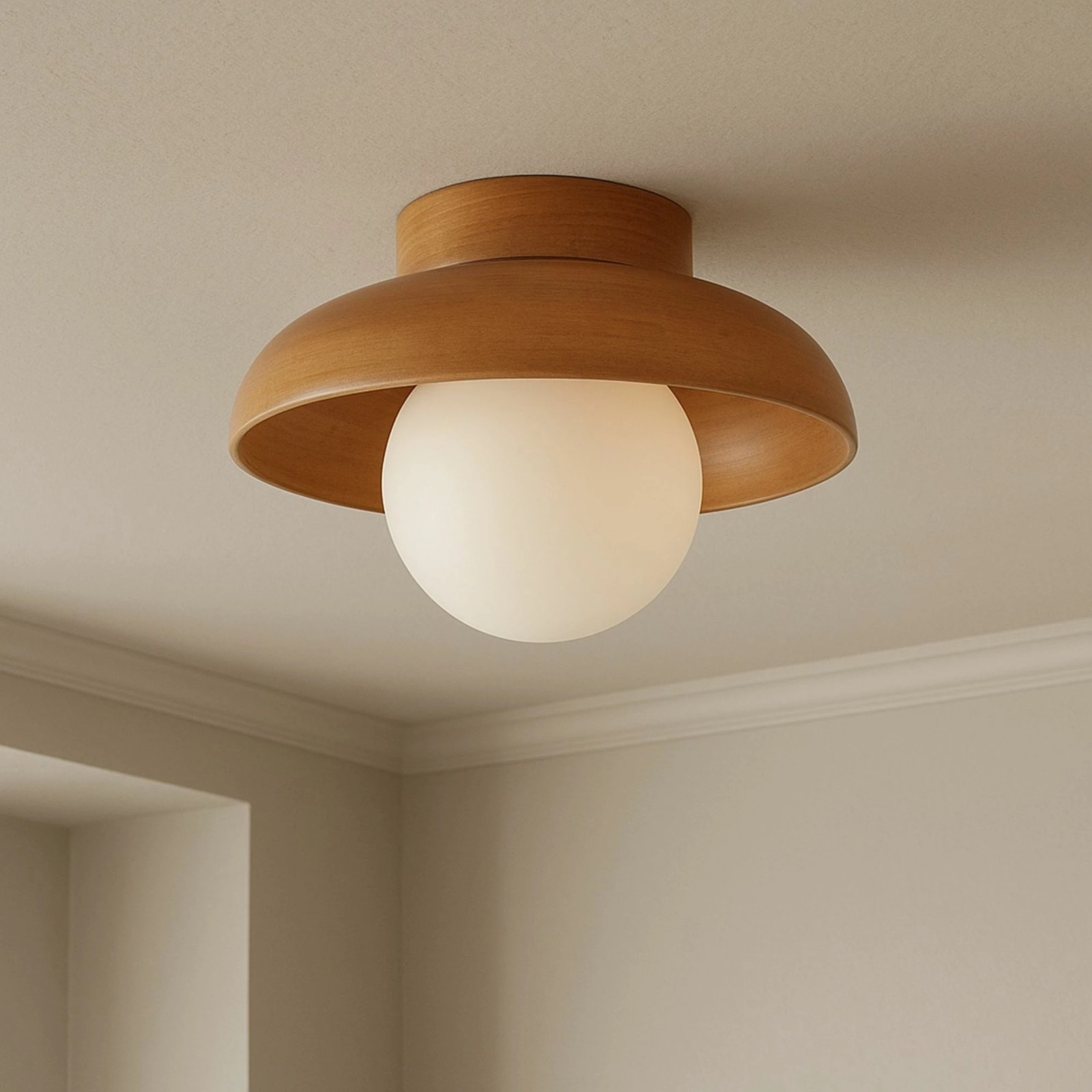 Llambë muri Opviq, Hant-T, ngjyrë lisi dhe e bardhë