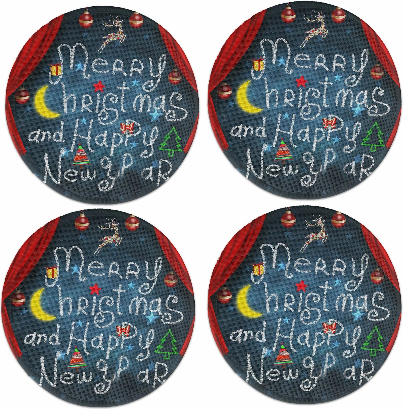 Set nënshtruesish tavoline Hermia Concept, shumëngjyrësh, 4 copë, 37cm