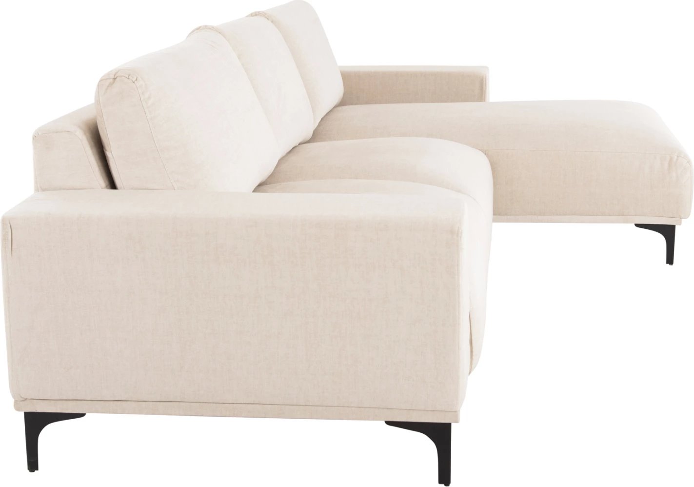 Divan qoshe (djathtas) NOA FH3278.01R pëlhurë ecru 288x90-157x67-80H cm