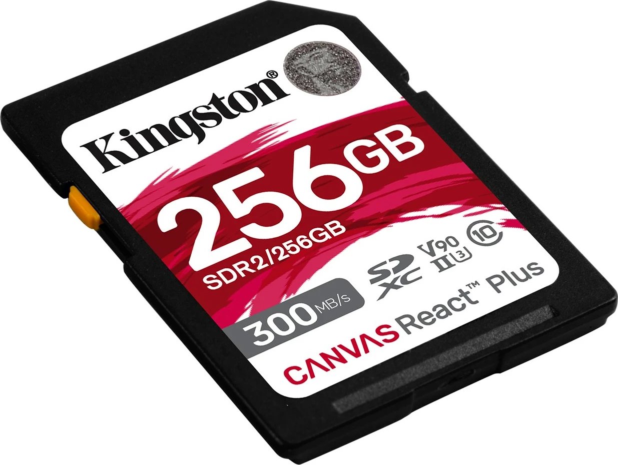 Kartelë memorie Kingston Canvas React Plus 256GB SDXC UHS-II, e zezë