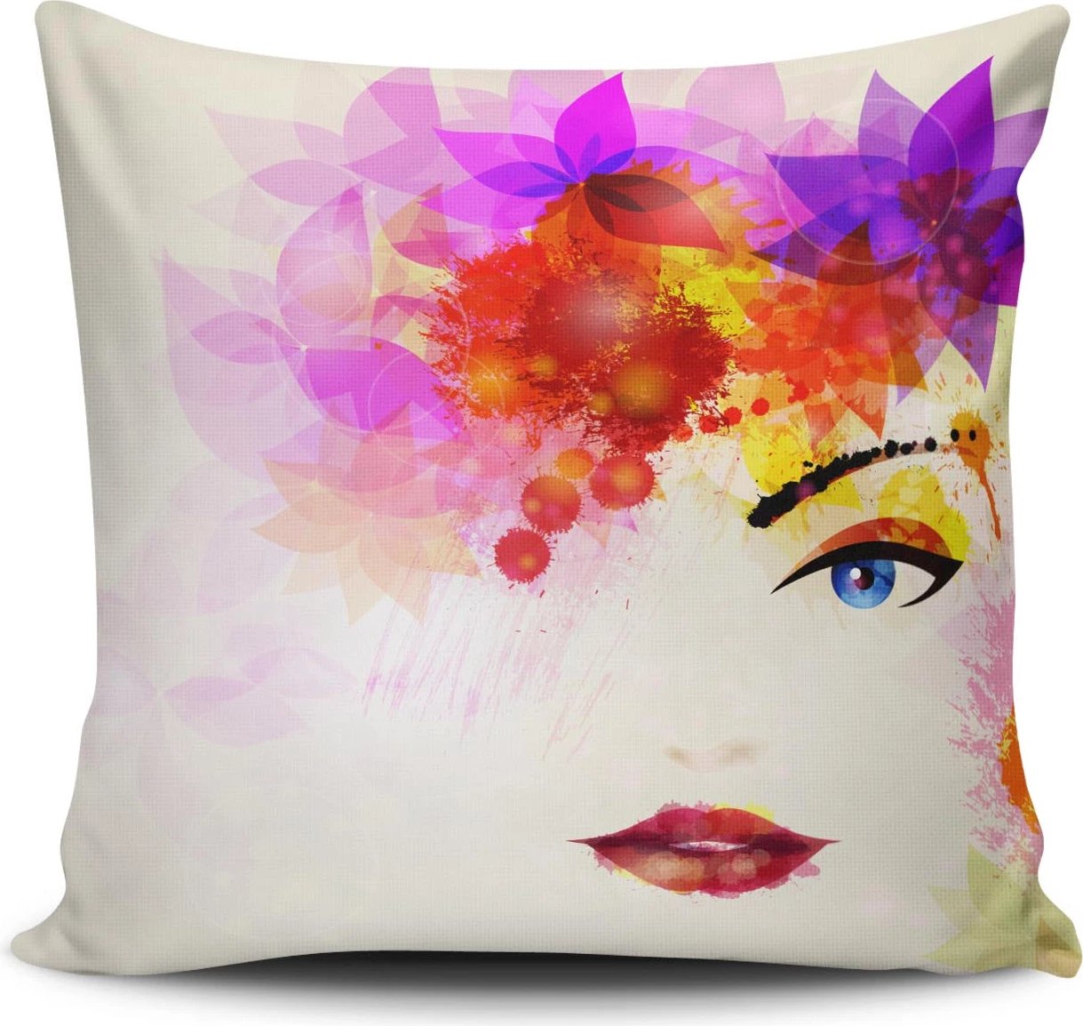 Jastëk Aberto Design, NKRLNT-329, shumëngjyrësh, 43x43cm